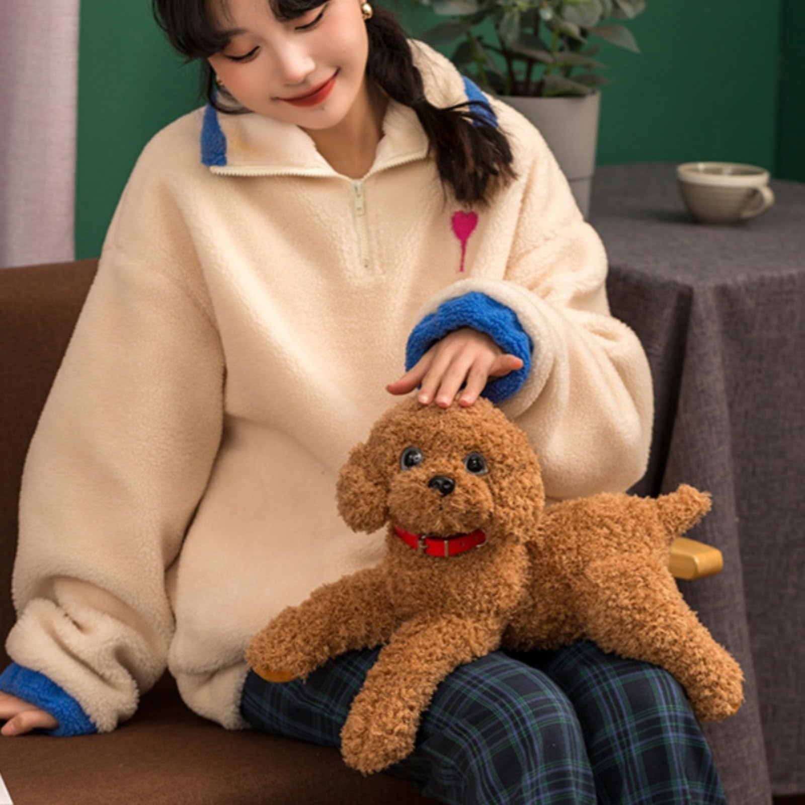 Amazon.co.jp: Foivozs ぬいぐるみ プードル 犬 リアル